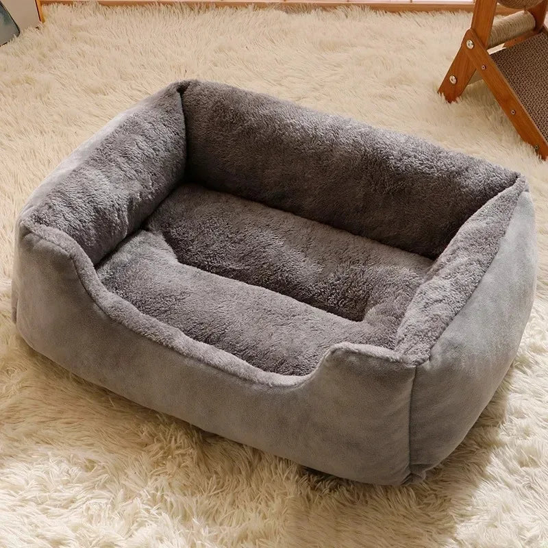 Luxury Plush Cat Bed - Soft Washable Pet Cushion for Cats & Small Dogs