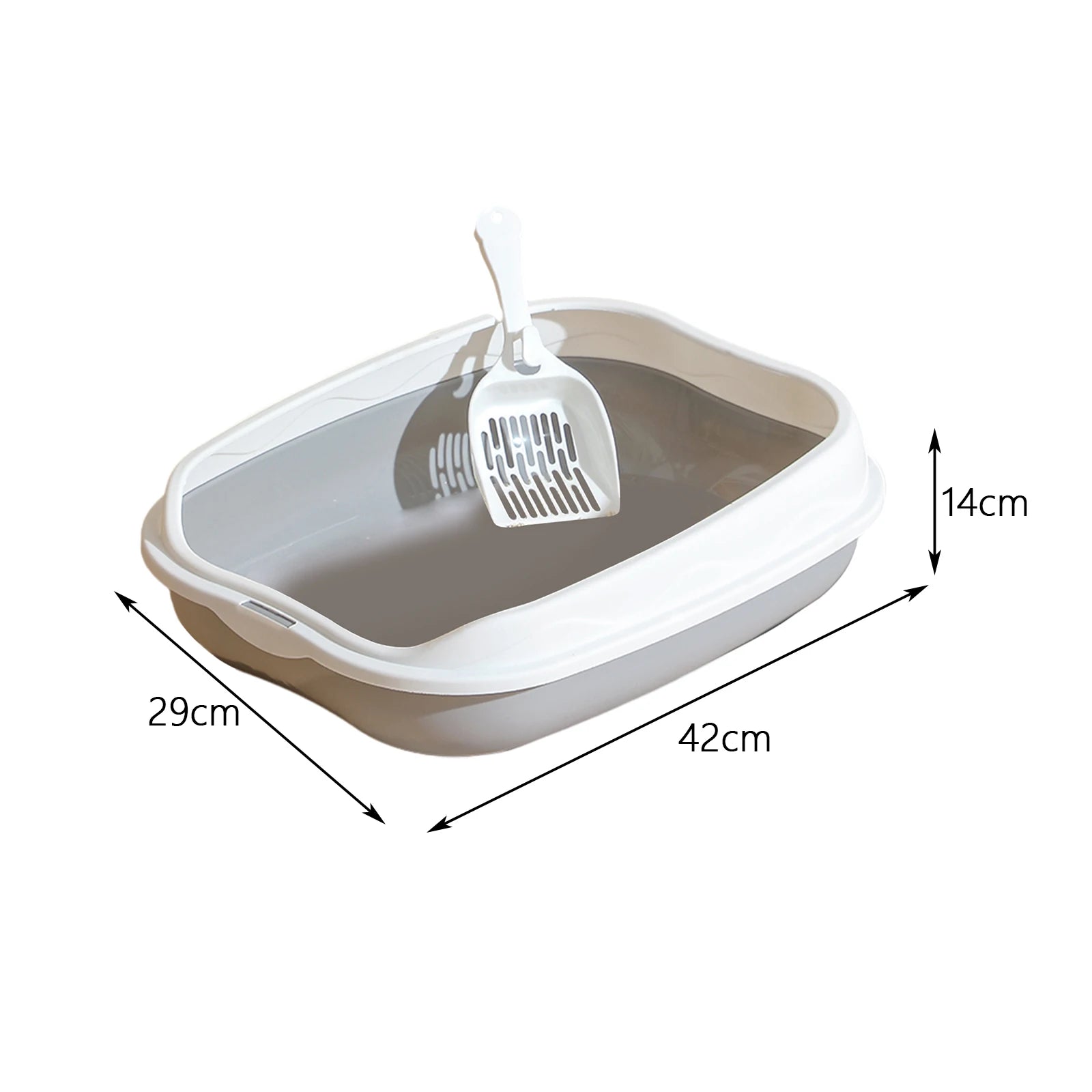 Semi-Enclosed Cat Litter Box - Large Splash-Proof Design with Anti-Tracking Pedal Ventilation System