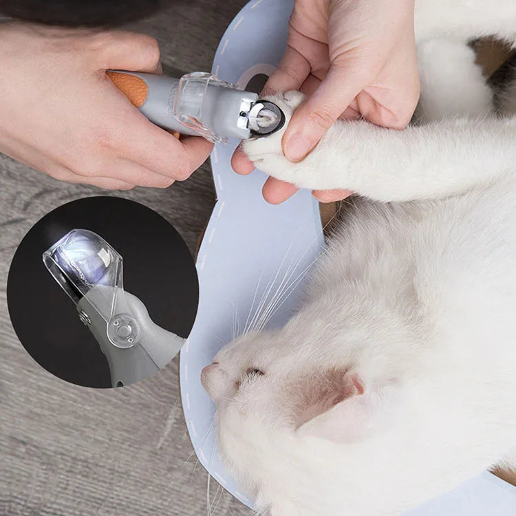 LED Illuminated Pet Nail Clippers - Professional Precision Trimmers for Cats, Dogs & Small Animals