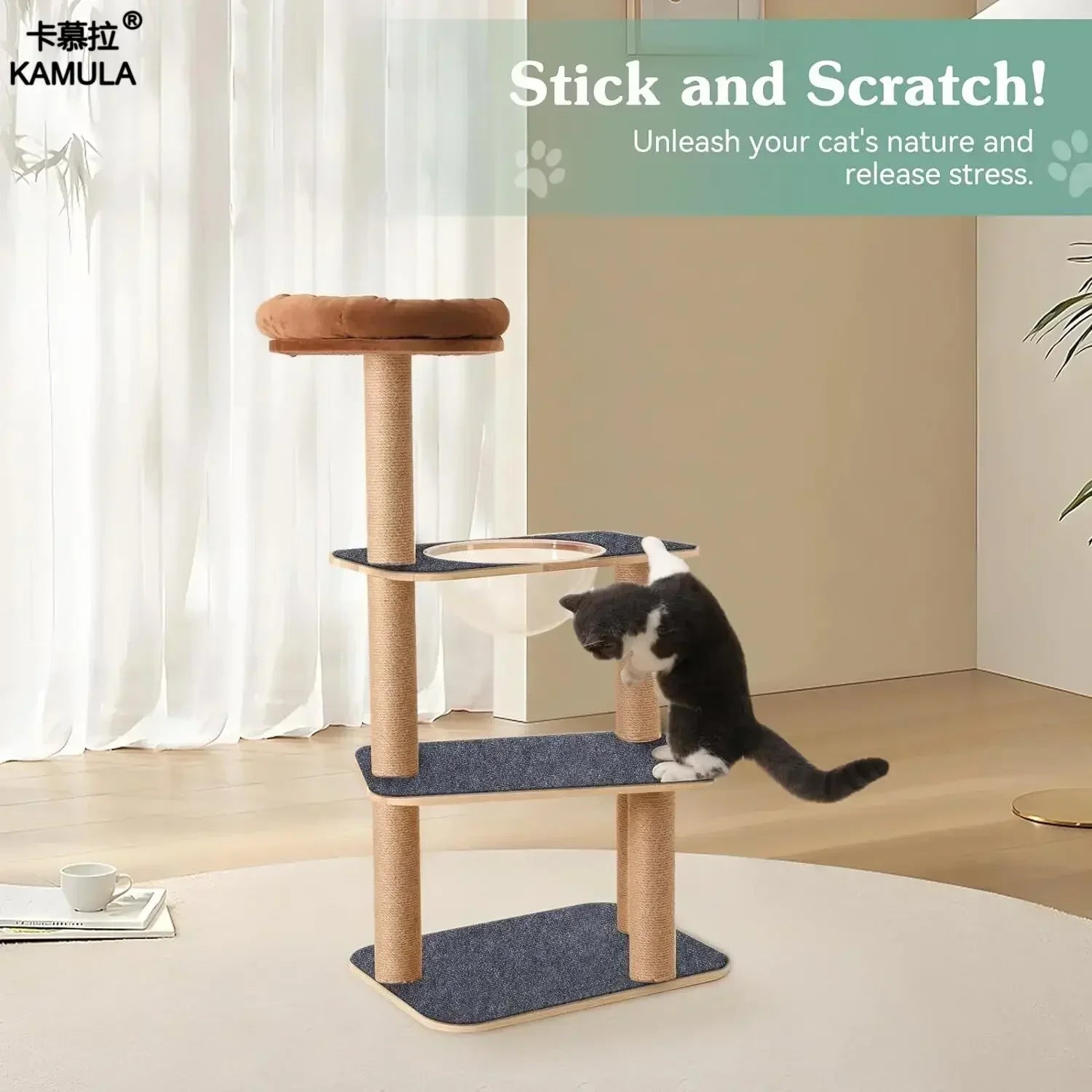Self-Adhesive Cat Scratching Mat - Trimmable Furniture Protector for Sofas, Walls & Corners