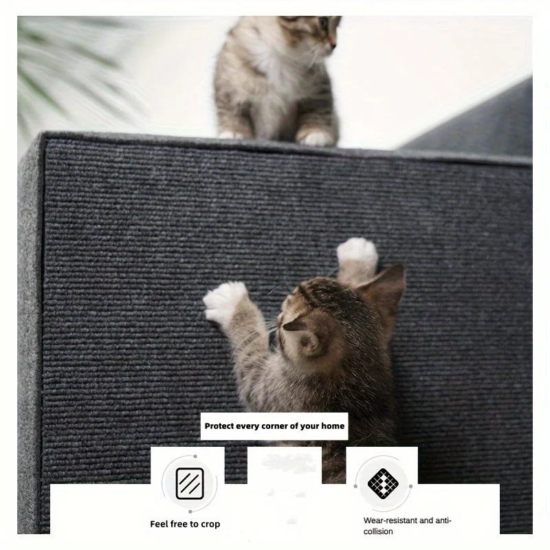 Self-Adhesive Cat Scratching Mat - Wall-Mounted Furniture Protector with Easy Installation