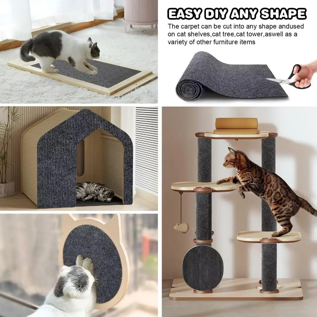 Self-Adhesive Cat Scratch Protection Mat - Furniture Guard for Sofas & Carpets | Trimmable Roll