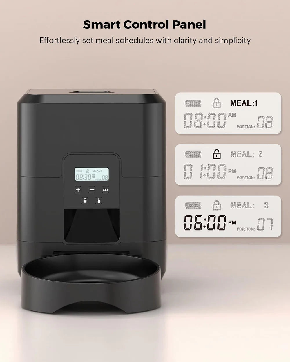 Automatic Cat Feeder with Timed Portions – 2L Smart Pet Food Dispenser with LCD Display