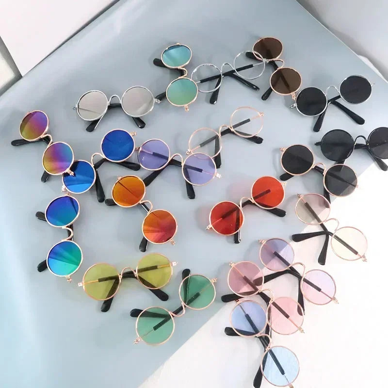 Cat Sunglasses with UV Protection - Cute Pet Photo Props for Cats & Small Dogs