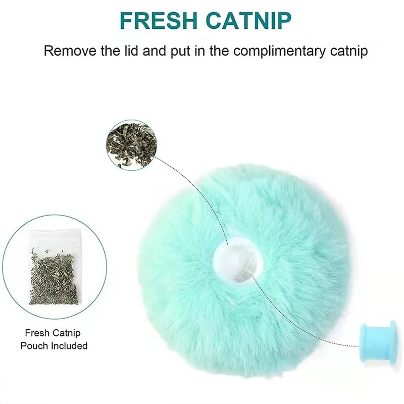 Smart Interactive Cat Balls - Touch-Activated Sound Toys with Realistic Animal Noises & Catnip Compartment