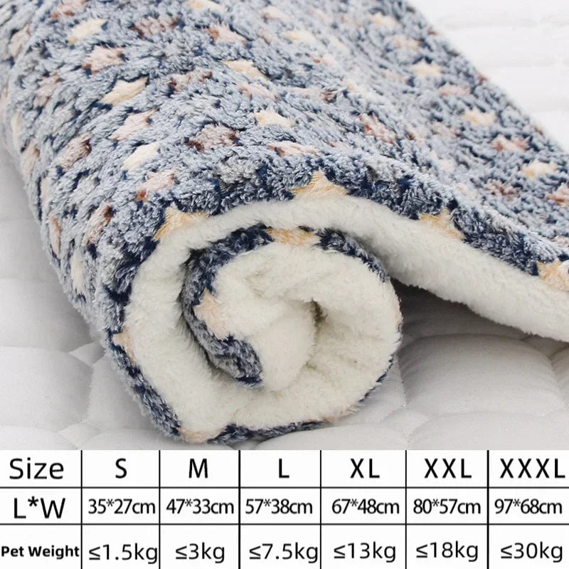 Thickened Flannel Cat Bed Mat - Soft Warm Sleeping Blanket for Cats & Kittens