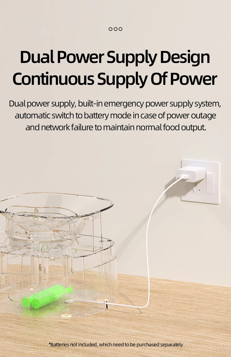 ROJECO Automatic Cat Feeder - Smart WiFi Pet Food Dispenser with Remote Control for Cats and Small Dogs