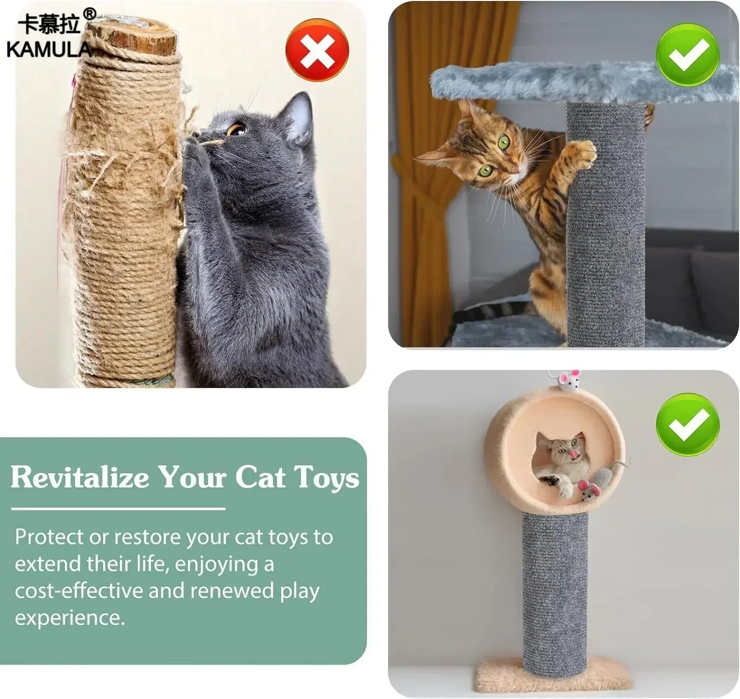 Self-Adhesive Cat Scratching Mat - Trimmable Furniture Protector for Sofas, Walls & Corners