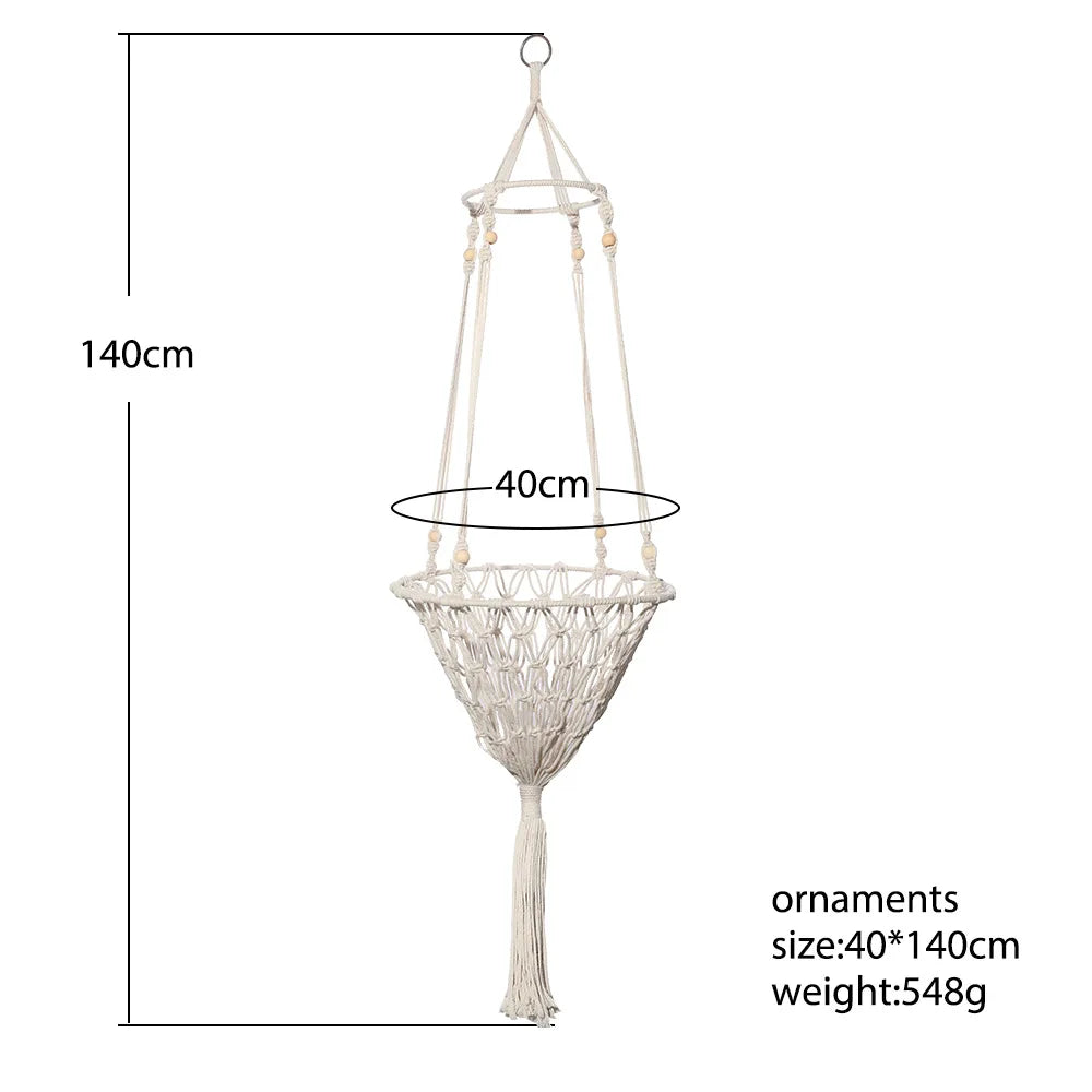 Handwoven Macrame Cat Hammock - Bohemian Cotton Swing Bed for Wall Mounting & Home Décor