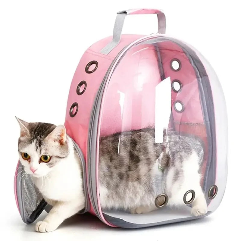 Transparent Bubble Pet Carrier Backpack - Breathable Travel Bag for Cats, Kittens & Small Pets