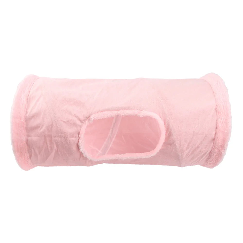 Collapsible Cat Tunnel - Interactive Play & Hide Toy for Cats, Kittens & Small Pets | Suede Finish | 2-Way & 3-Way Options Available