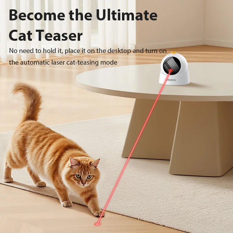 ROJECO Automatic Interactive Laser Toy for Cats - Adjustable Electric Indoor Cat Teaser with Smart Motion