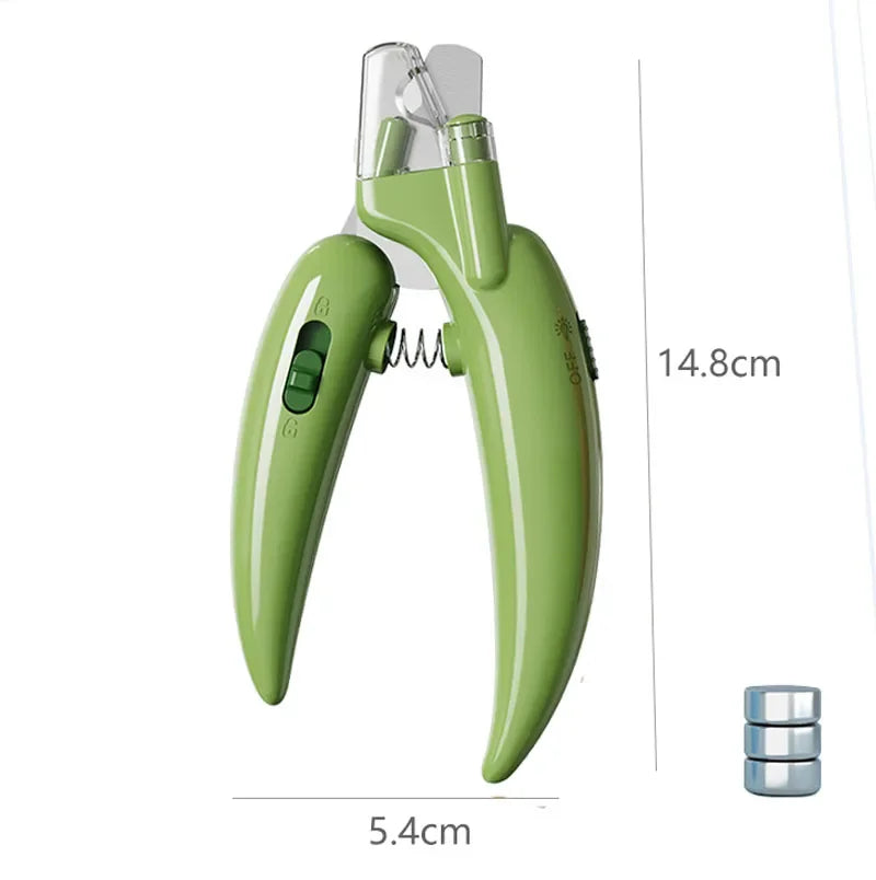 LED Pet Nail Clippers - Professional Illuminated Grooming Scissors for Cats & Small Pets