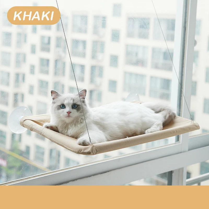Window Cat Hammock - Suction Cup Mounted Sunny Perch with 20kg Weight Capacity