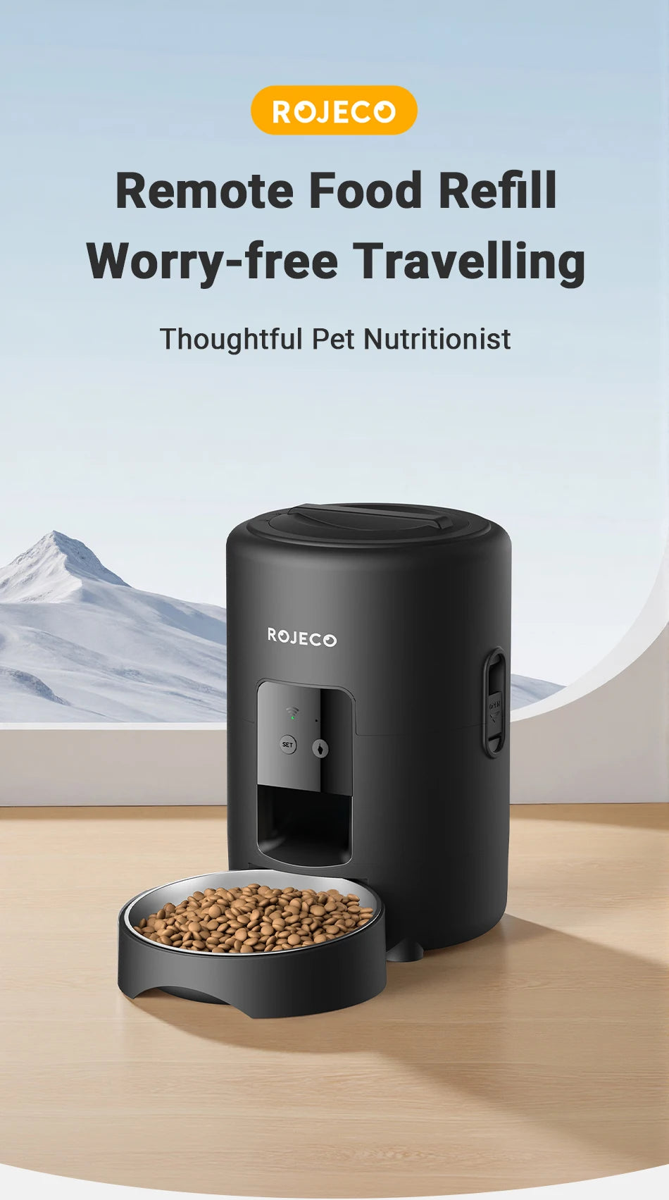 Smart WiFi Pet Feeder 2L - Automatic Cat Food Dispenser with App Control & Customised Meal Planning
