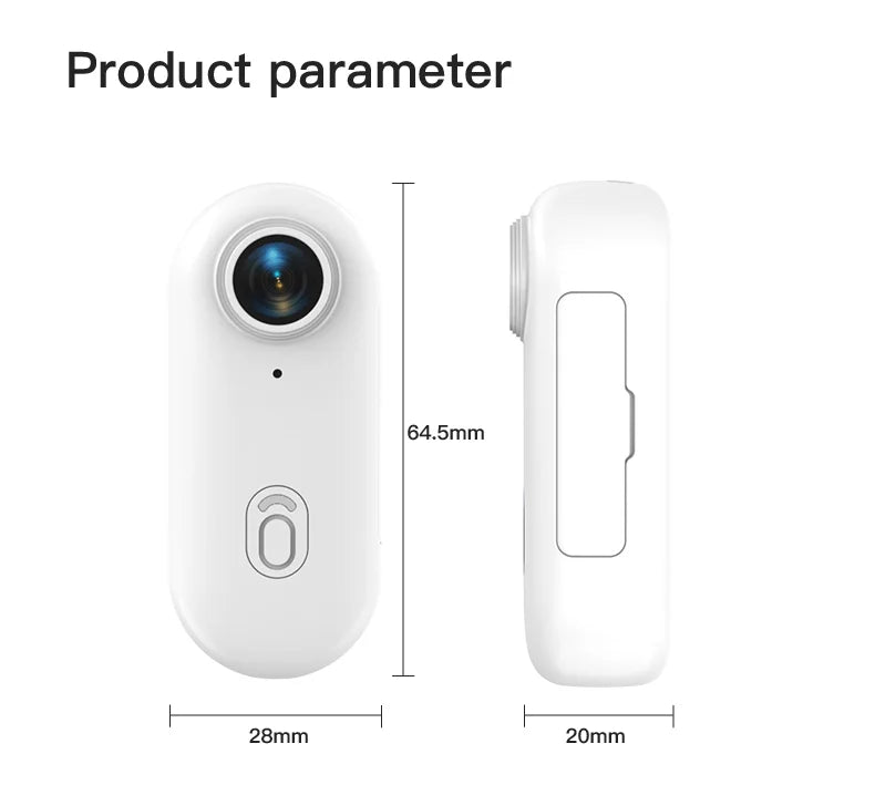 4K Ultra-Compact WiFi Action Camera - Thumb-Sized Wireless Recording Device for Pet Monitoring & Family Adventures