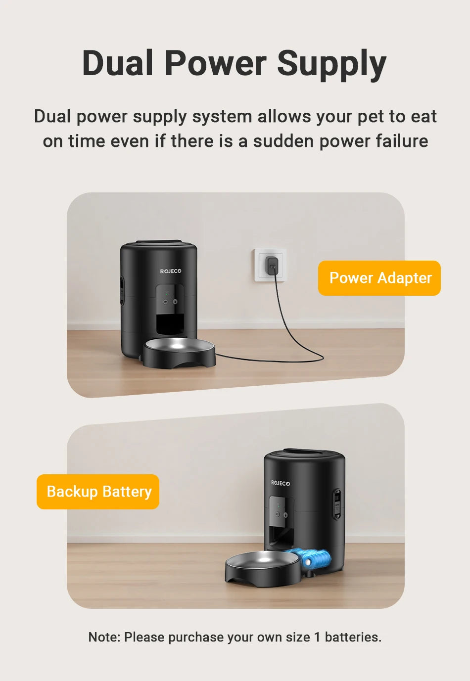 Smart WiFi Pet Feeder 2L - Automatic Cat Food Dispenser with App Control & Customised Meal Planning