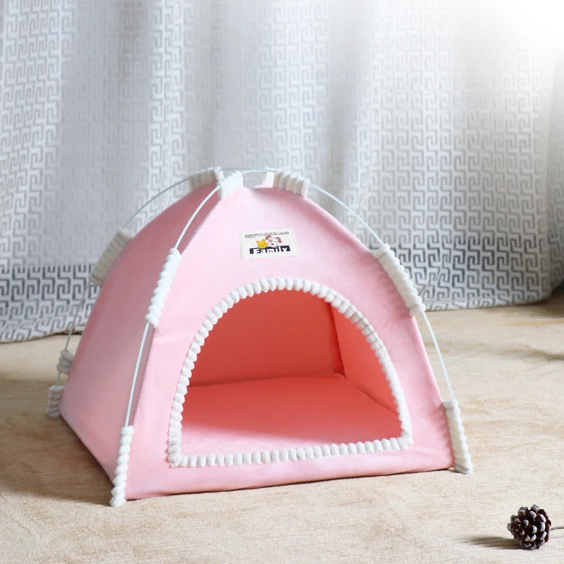 Cosy Cat Cave Tent - Foldable Indoor/Outdoor Pet House with Breathable Design