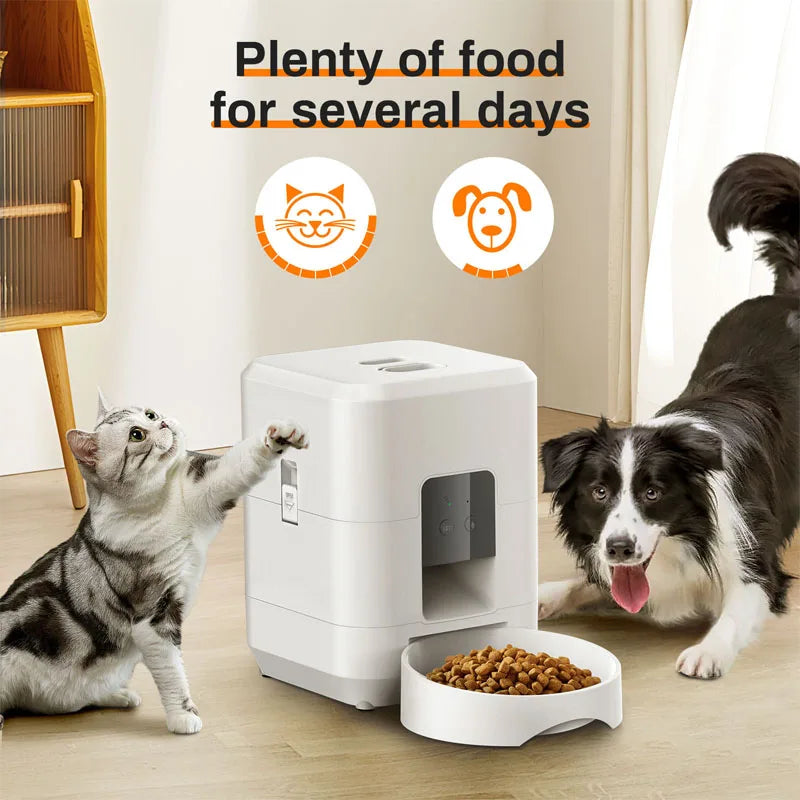 WiFi Smart Automatic Pet Feeder - 2L App-Controlled Cat & Dog Food Dispenser with Scheduled Feeding