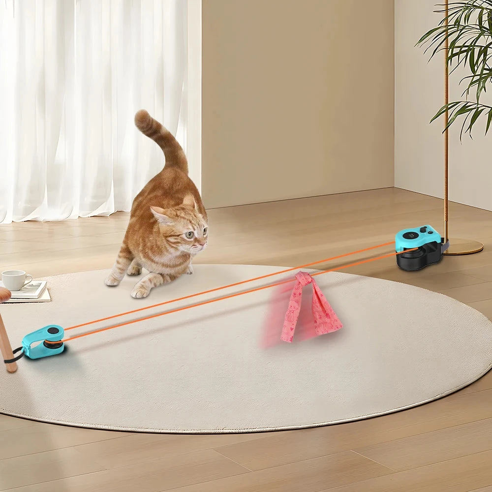 Interactive Cat Exercise Wheel with Adjustable Speed - Indoor Cat Hunting Toy