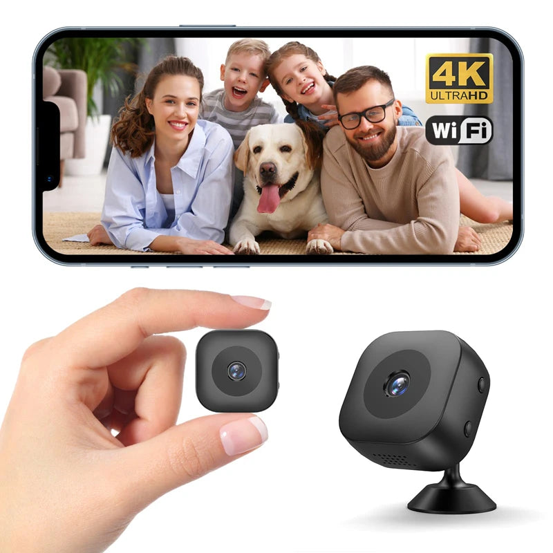 Xiaomi Mini 4K HD WiFi Security Camera - Wireless Home Monitoring with Night Vision and Motion Detection