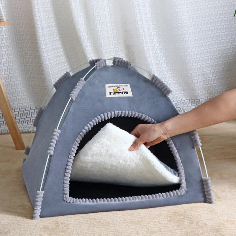 Cosy Cat Cave Tent - Foldable Indoor/Outdoor Pet House with Breathable Design