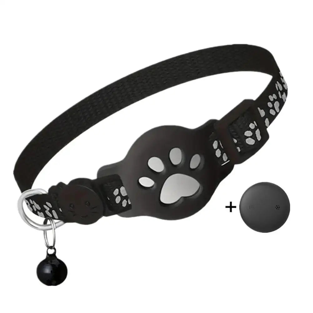 GPS Cat Collar Tracker with Real-Time Location - Adjustable Reflective Safety Collar for Cats and Kittens