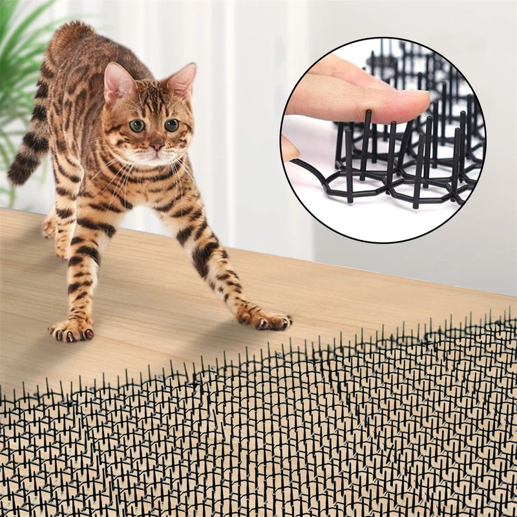 Cat Deterrent Mat - Humane Garden & Furniture Protector for Indoor & Outdoor Use
