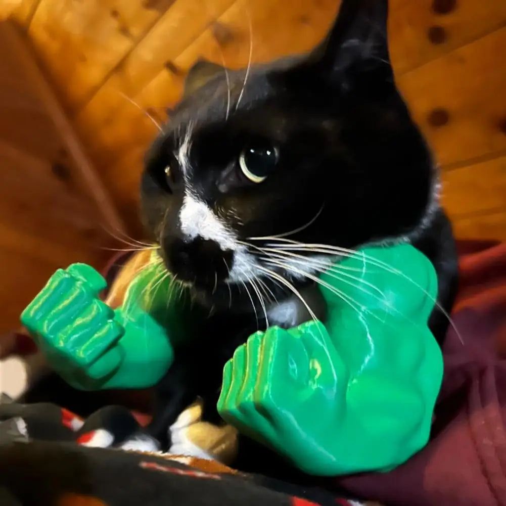 Cat Muscle Arm Costume Accessory - 3D Printed Pet Necklace for Halloween, Birthday Parties & Photo Fun