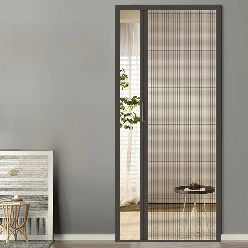 Cat-Safe Retractable Screen Door - Keep Cats In & Insects Out, No-Drill Mesh Barrier, Aluminium Frame for Fresh Air Without Escape Risks