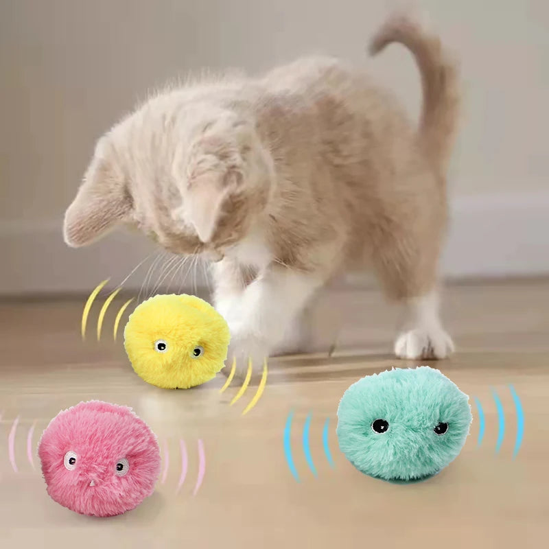 Smart Interactive Cat Balls - Touch-Activated Sound Toys with Realistic Animal Noises & Catnip Compartment