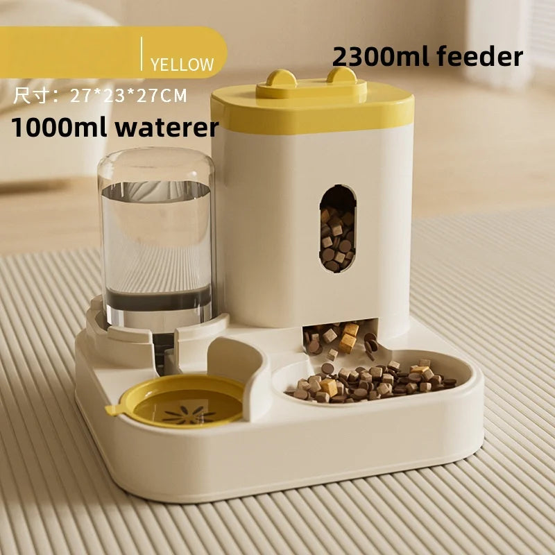 Smart Automatic Cat Feeder - 2-in-1 Food & Water Dispenser with Programmable Timer
