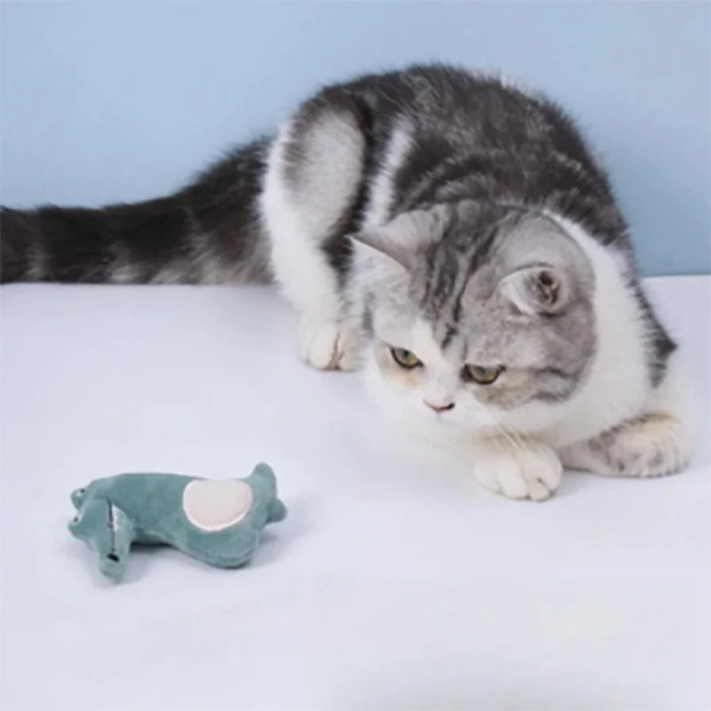 Catnip Plush Cat Toy - Soft Bite-Resistant Cartoon Animal for Dental Health, Play & Comfort