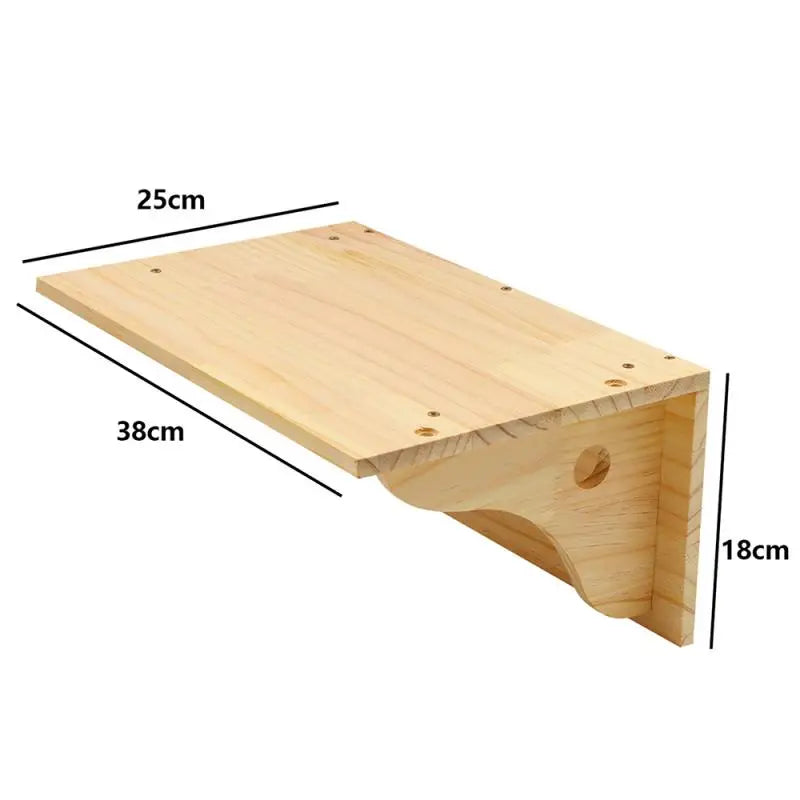 Modular Wall-Mounted Cat Climbing System - Wooden Cat Tree Shelves with Hammocks & Scratching Posts
