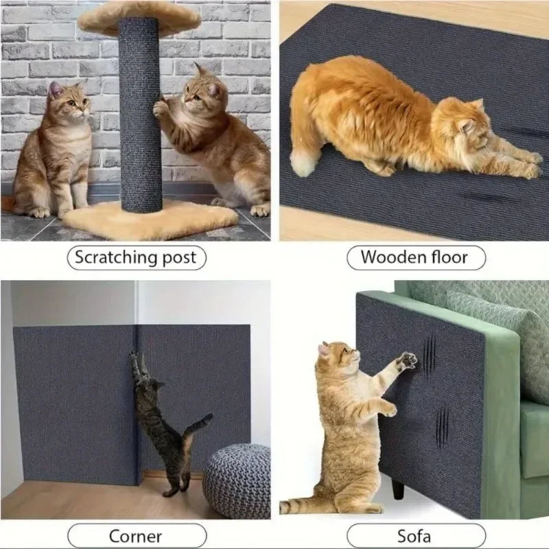 Self-Adhesive Cat Scratch Protection Mat - Furniture Guard for Sofas & Carpets | Trimmable Roll