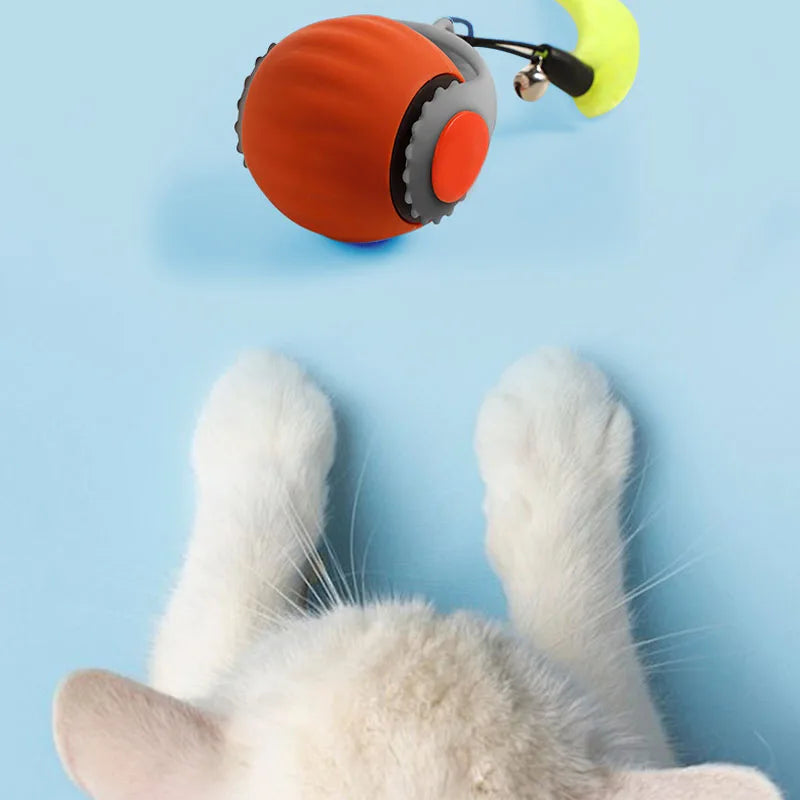 Interactive Smart Cat Ball - Self-Rolling Electronic Toy with Motion Sensors & Bite-Resistant Design