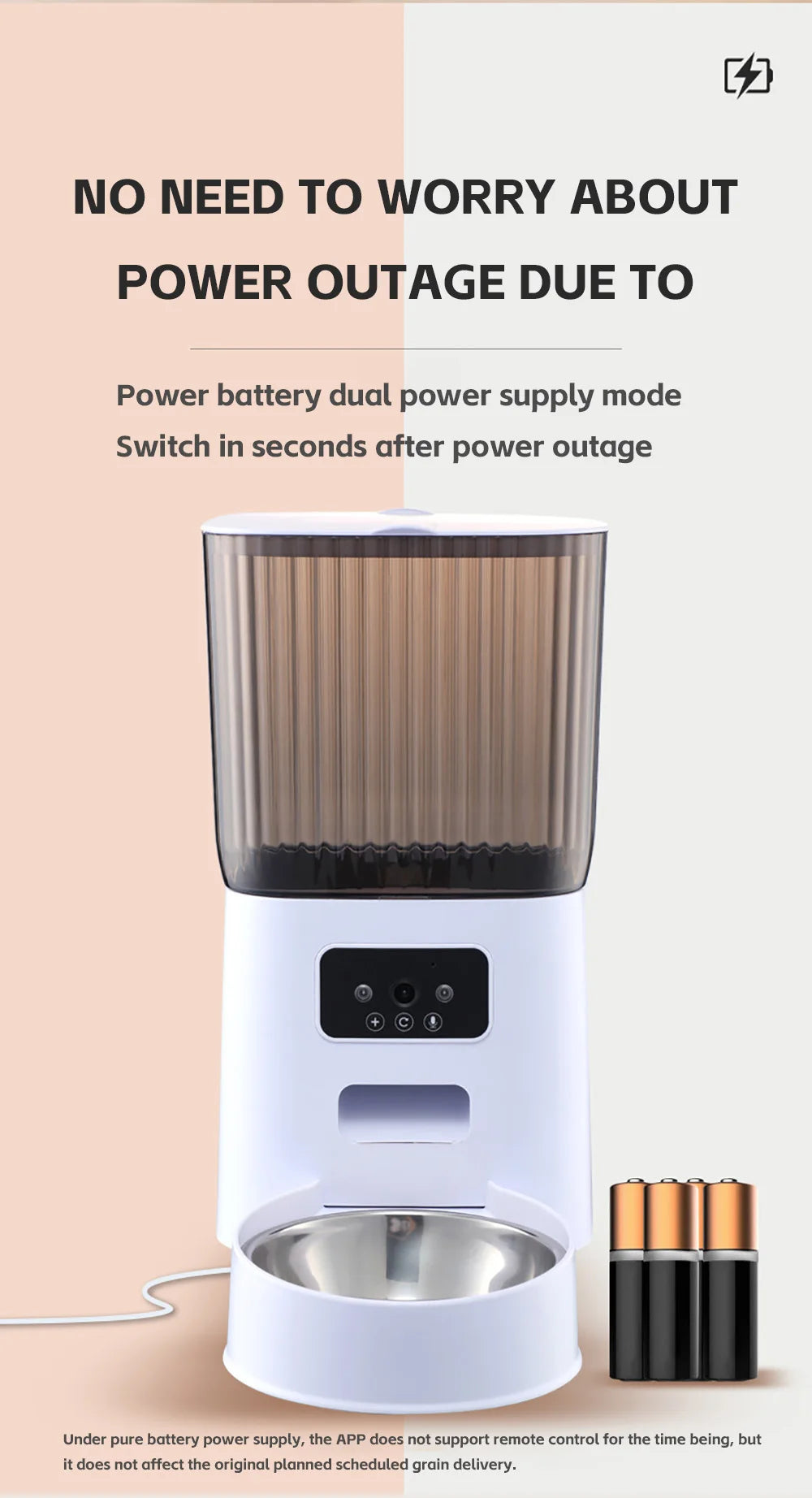 Smart Automatic Cat Feeder with HD Camera - 5L WiFi Pet Food Dispenser with Voice Recording & App Control