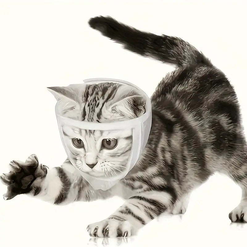 Cat Grooming Muzzle - Transparent Breathable Anti-Bite Mask for Grooming & Veterinary Care