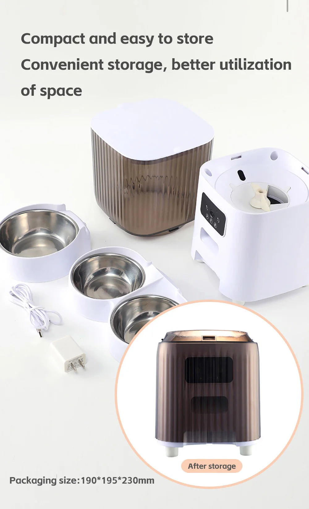 Smart Automatic Cat Feeder with HD Camera - 5L WiFi Pet Food Dispenser with Voice Recording & App Control