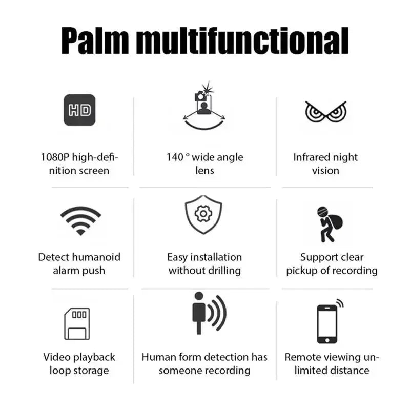 WiFi Smart Security Camera - 4K HD Home Monitoring with Night Vision & Motion Detection