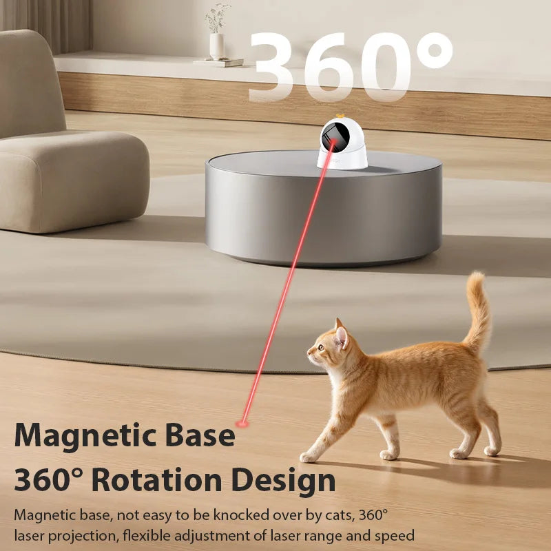 ROJECO Automatic Interactive Laser Toy for Cats - Adjustable Electric Indoor Cat Teaser with Smart Motion
