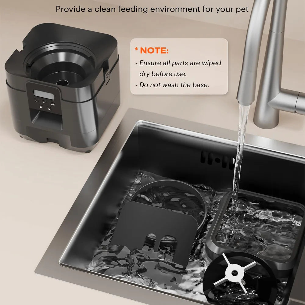 Automatic Cat Feeder with WiFi and App Control - 2L Smart Pet Food Dispenser with Timer and Portion Control