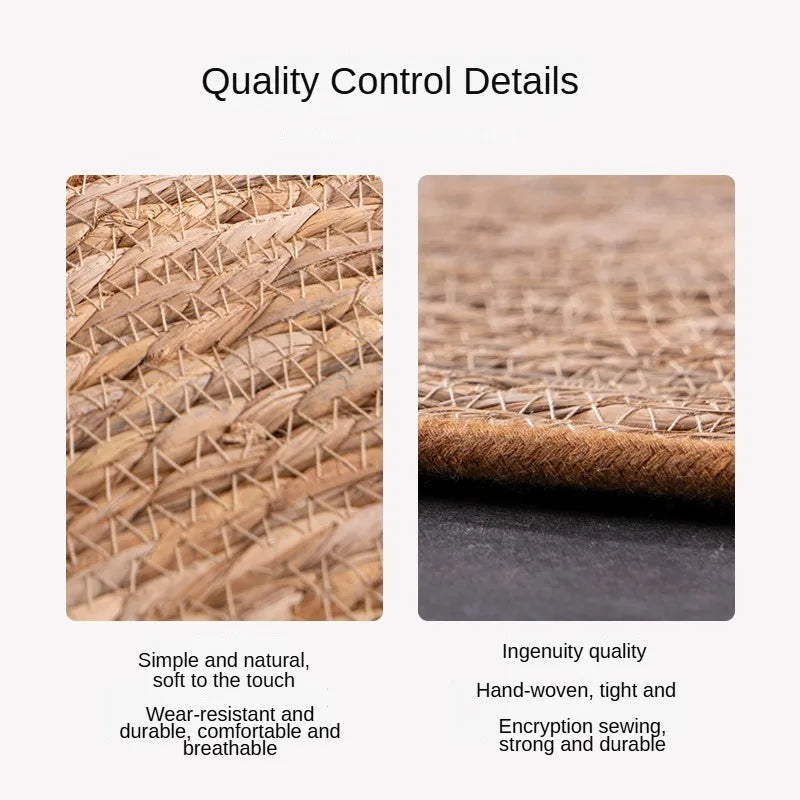 Natural Rattan Cat Scratching Mat - Woven Fibre Scratch Pad for Nail Care & Furniture Protection