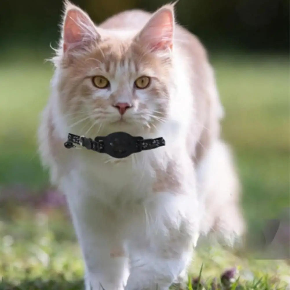 GPS Cat Collar Tracker with Real-Time Location - Adjustable Reflective Safety Collar for Cats and Kittens