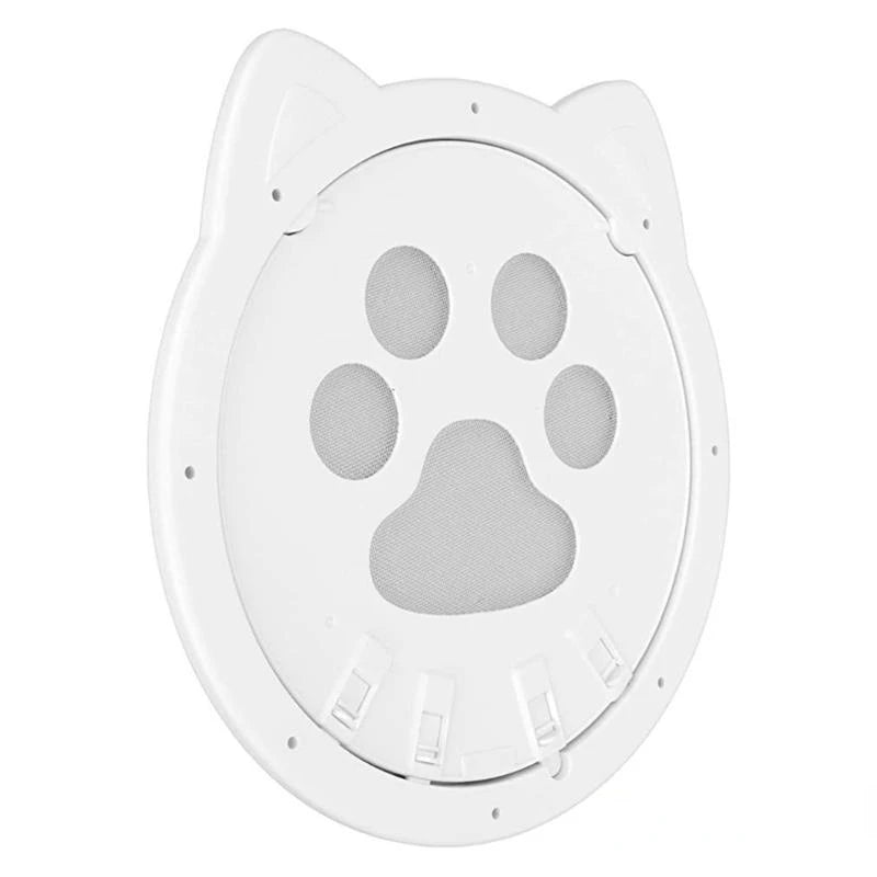 Magnetic Self-Closing Cat Flap for Screen Doors and Windows - Lockable Pet Door
