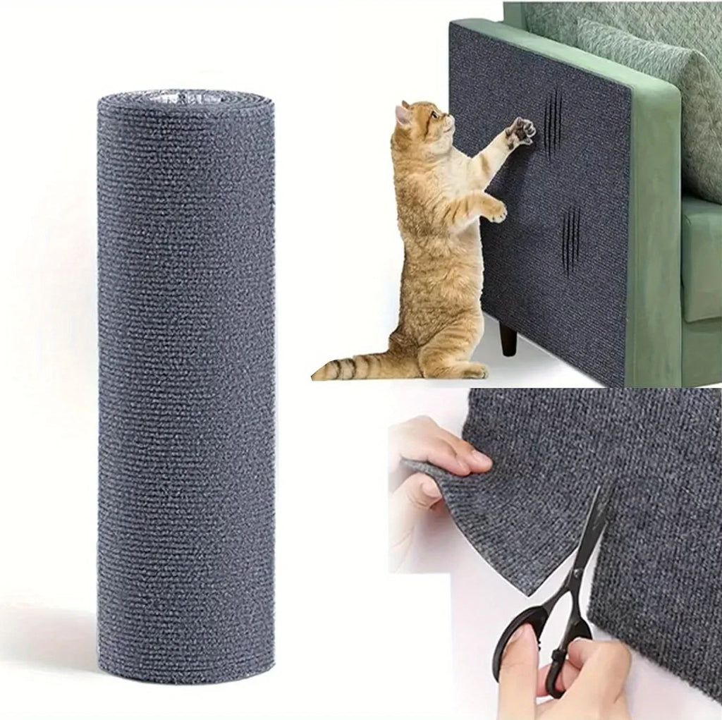 Self-Adhesive Cat Scratch Protection Mat - Furniture Guard for Sofas & Carpets | Trimmable Roll