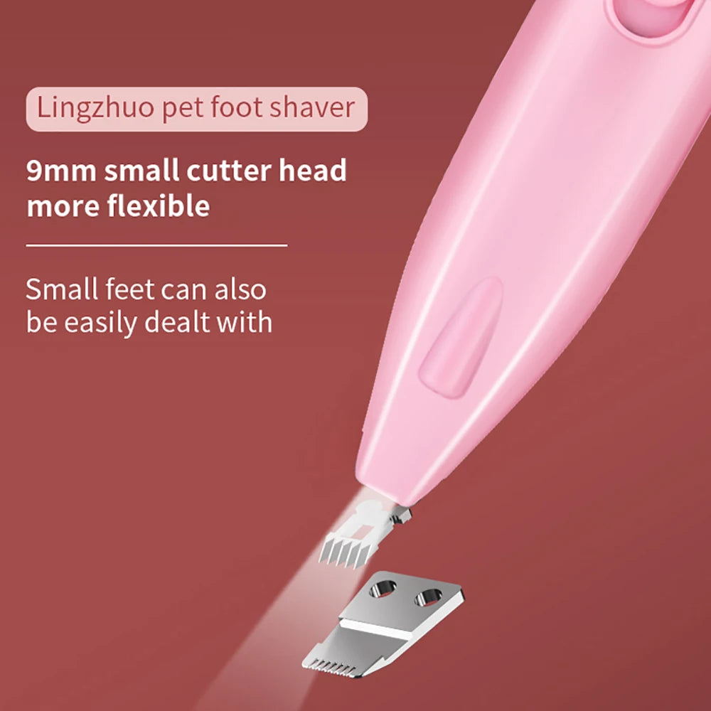 Professional Pet Paw Trimmer - Rechargeable Electric Grooming Clipper for Cats & Small Dogs