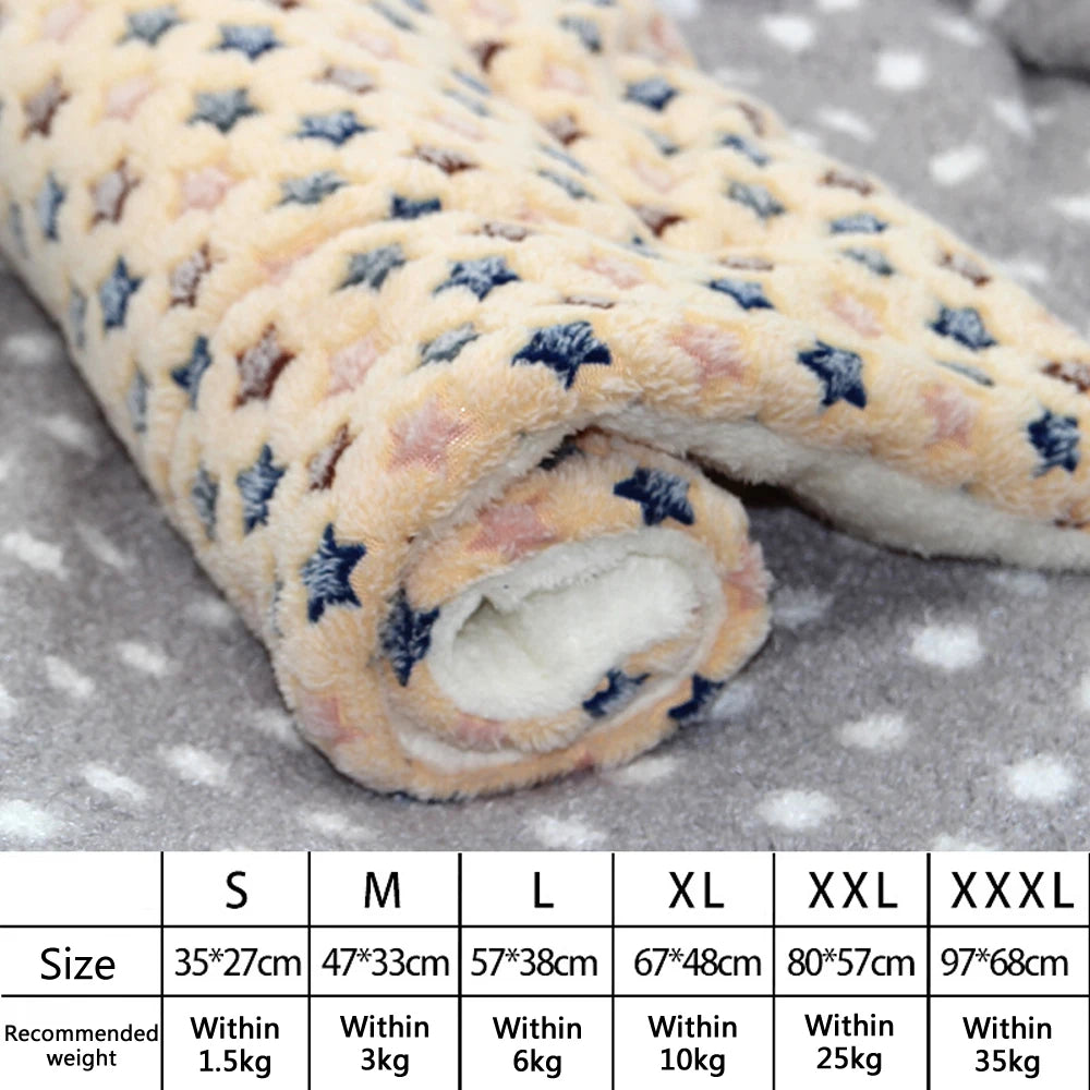 Thickened Flannel Cat Bed Mat - Soft Warm Sleeping Blanket for Cats & Kittens