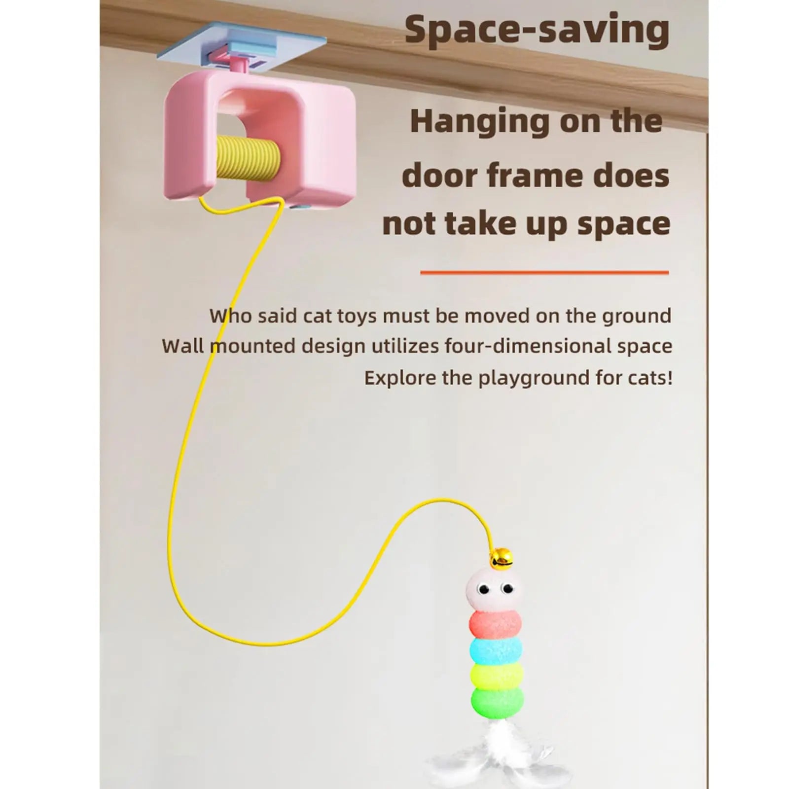 Electric Interactive Cat Teaser - Hanging Door Yo-Yo Ball Toy for Self-Play Entertainment