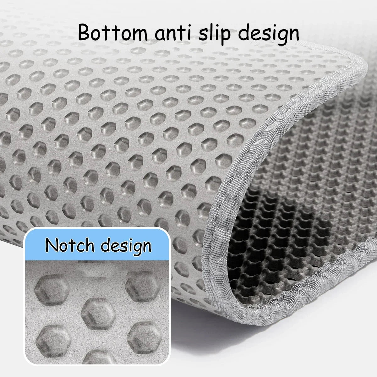 Double Layer Waterproof Cat Litter Mat 60x90cm - Anti-Slip Honeycomb Design with Easy Clean Technology